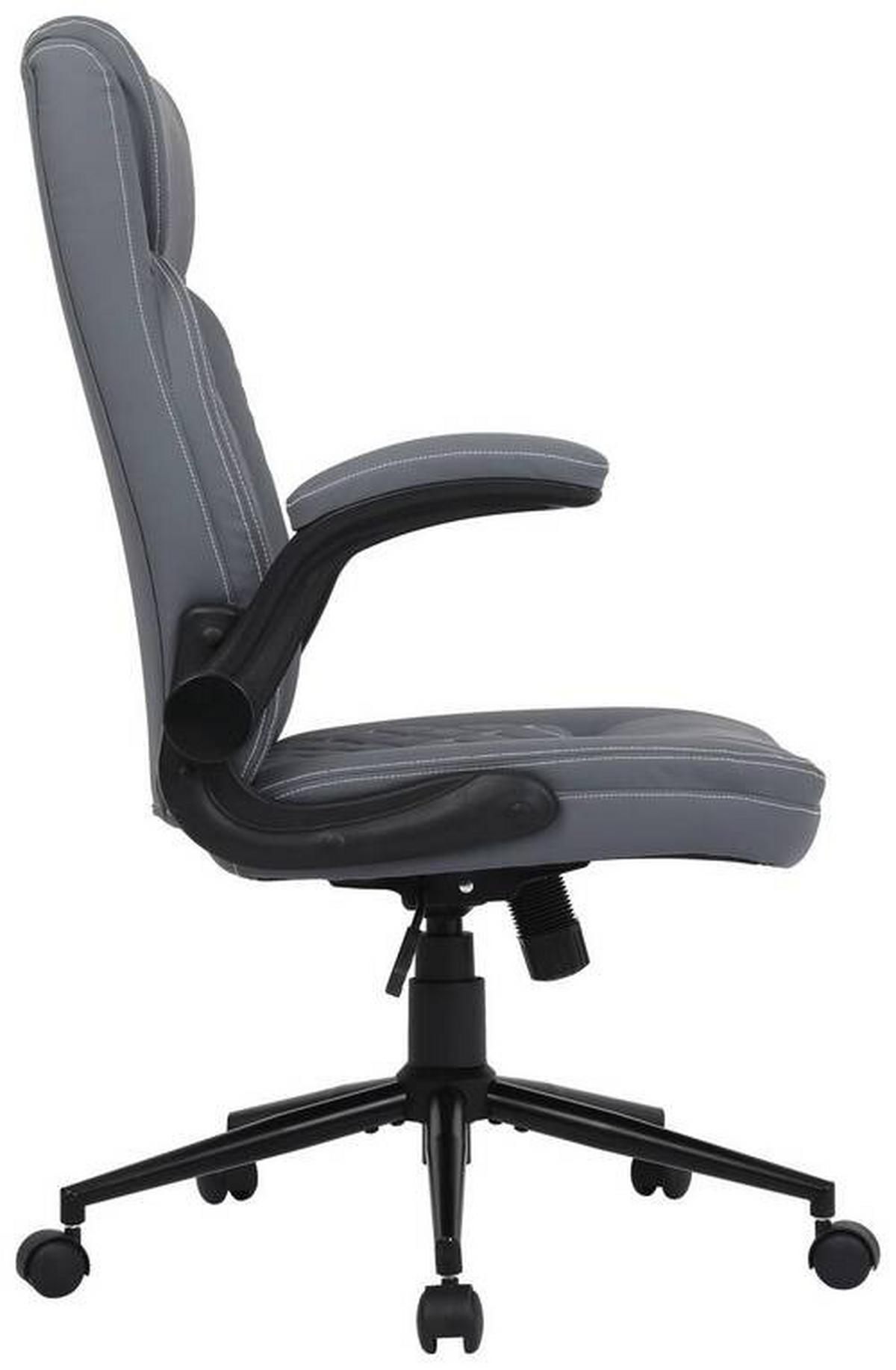 Chefsessel Fredy - Schwarz/Weiß, MODERN, Holz/Kunststoff (64/116/70cm)