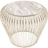 Beistelltisch Beam Grau Marmor Messing - Messingfarben/Creme, Trend, Stein/Metall (43/43/35cm) - Kare-Design