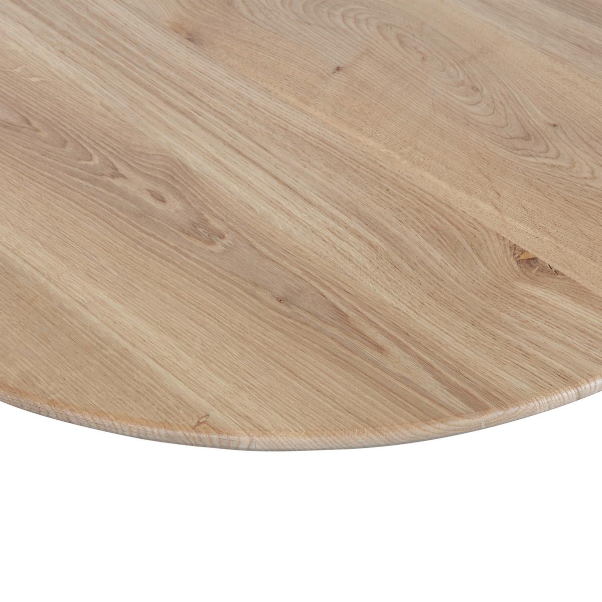 Esstisch Tablo Eichefarben L: 130 Cm - Eichefarben/Schwarz, Design, Holz/Metall (130/130/75cm) - Livetastic