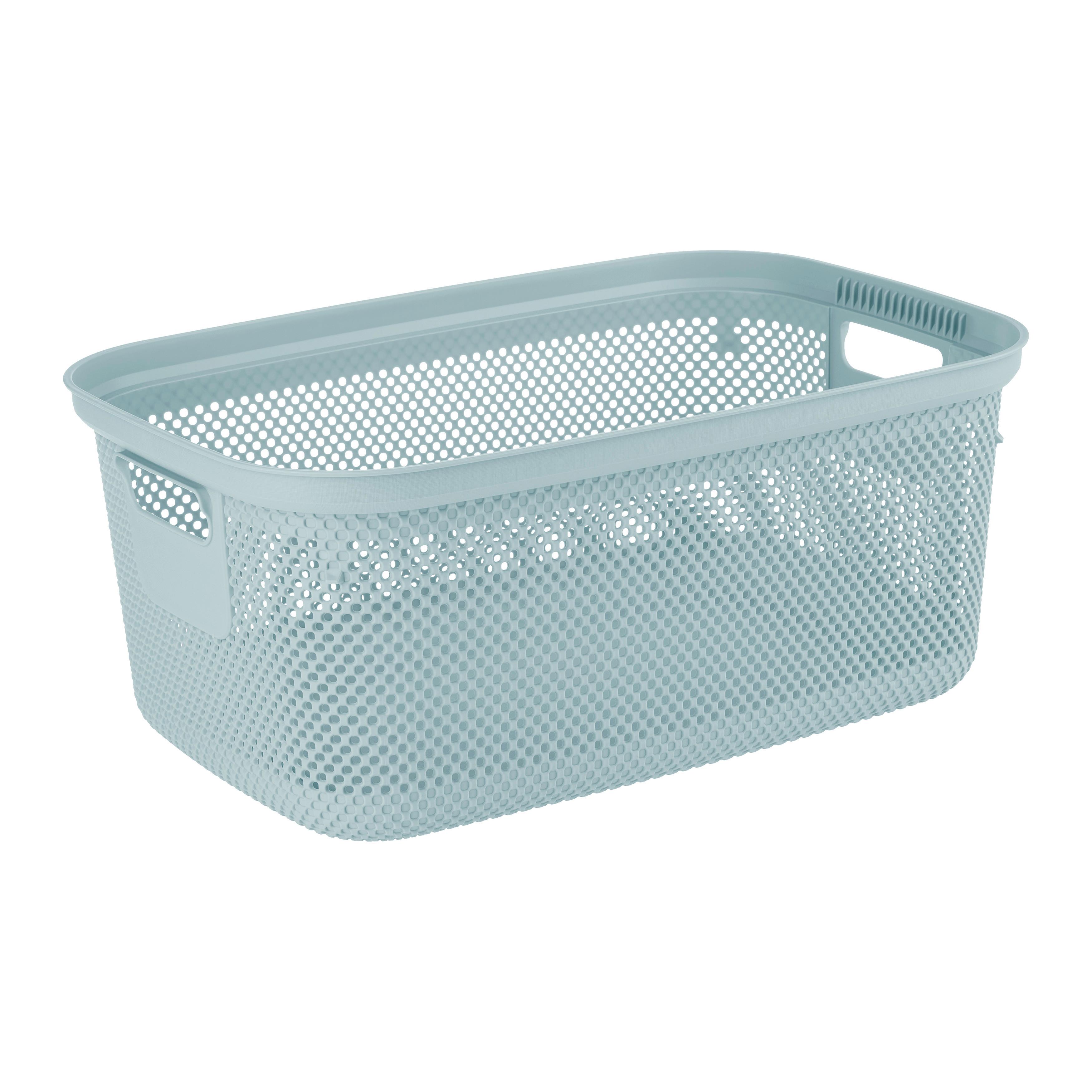 kôš na bieližeň BOSSE 30 L - modrá, Modern, plast (53/34,5/22,5cm)