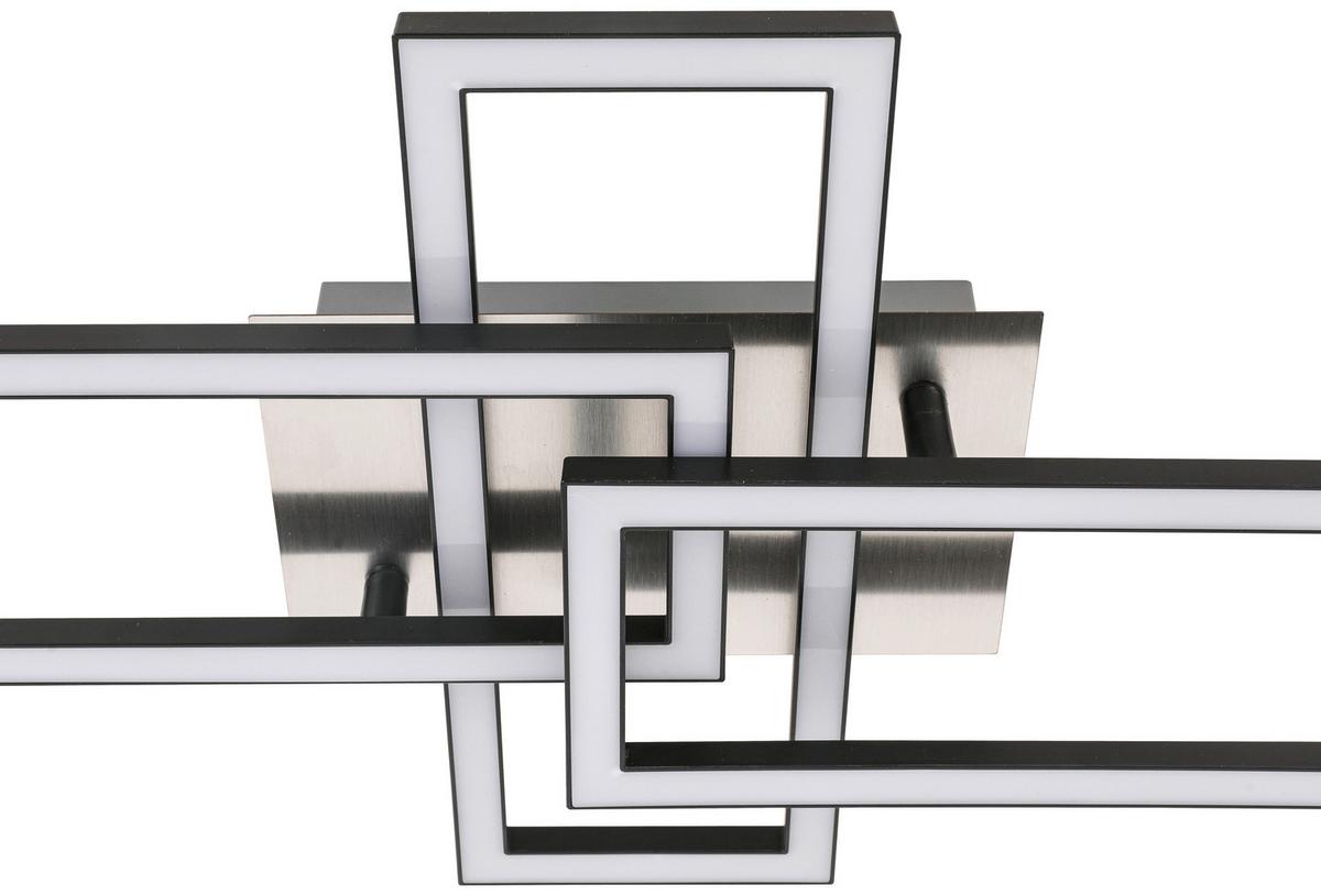 Led Mennyezeti Lámpa Ivona - fekete/nikkelszínű, Modern, műanyag/fém (64/34/8cm) - Luca Bessoni
