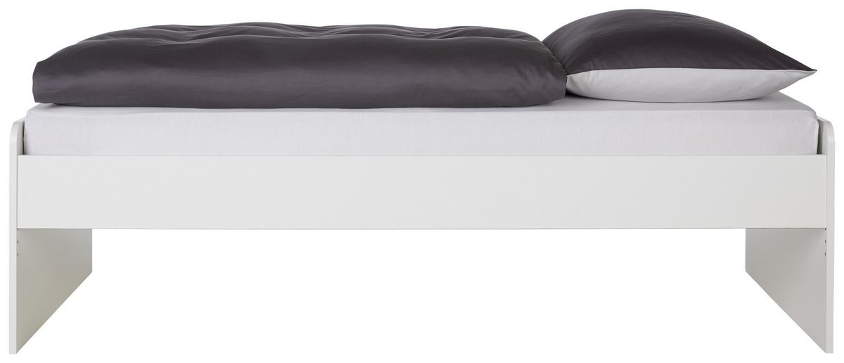 Postel pro děti/mládež  YOUNG bílá PL:cca 90/200cm - bílá, Konvenční, kompozitní dřevo (90/200cm)