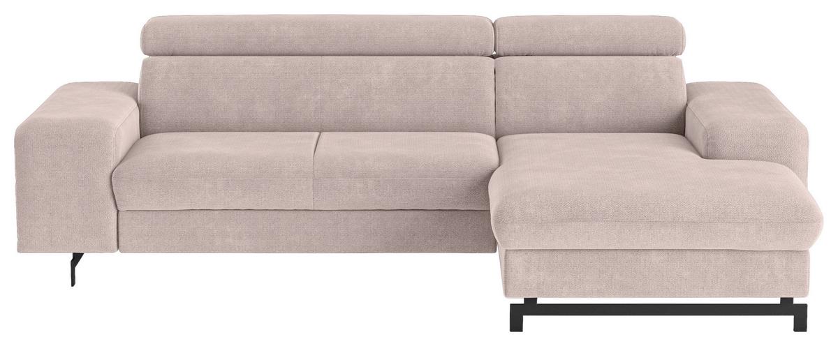 Ecksofa Mit Bettkasten Emma Creme 267x165 Cm - Blau/Creme, Textil (267/165cm) - MID.YOU