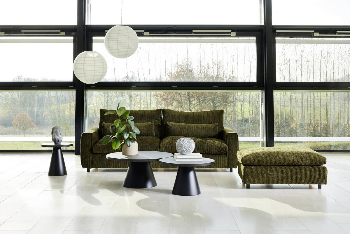 KONFERENČNÍ STOLEK SOLI - černá, Konvenční, kov/sklo (46/45cm) - MID.YOU