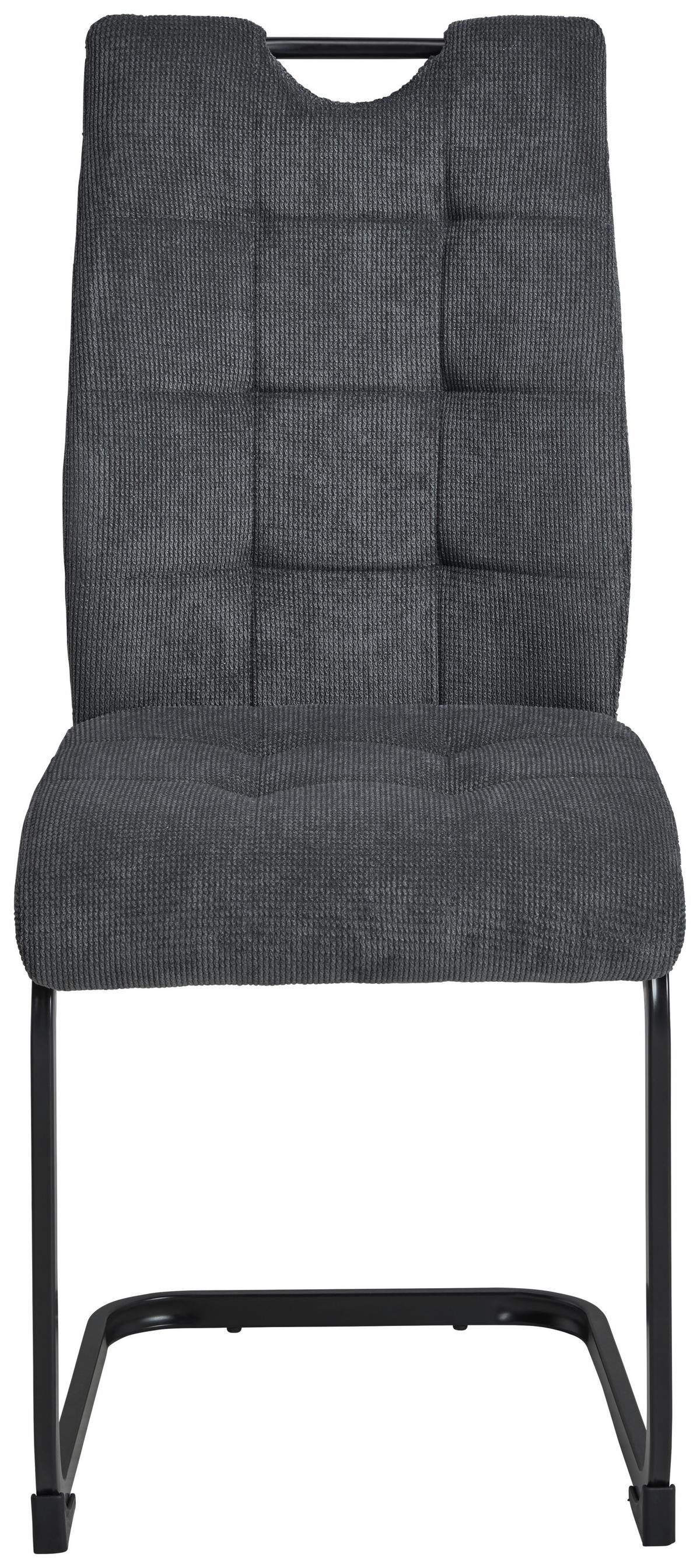 Schwingstuhl Chesterfield - Anthrazit/Schwarz, LIFESTYLE, Textil/Metall (44/96/59cm) - MID.YOU