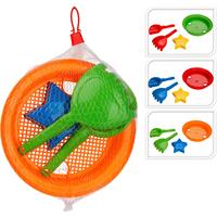 Strandspielset Strandspielzeugset - Blau/Gelb, Basics, Kunststoff (21/21/6cm)