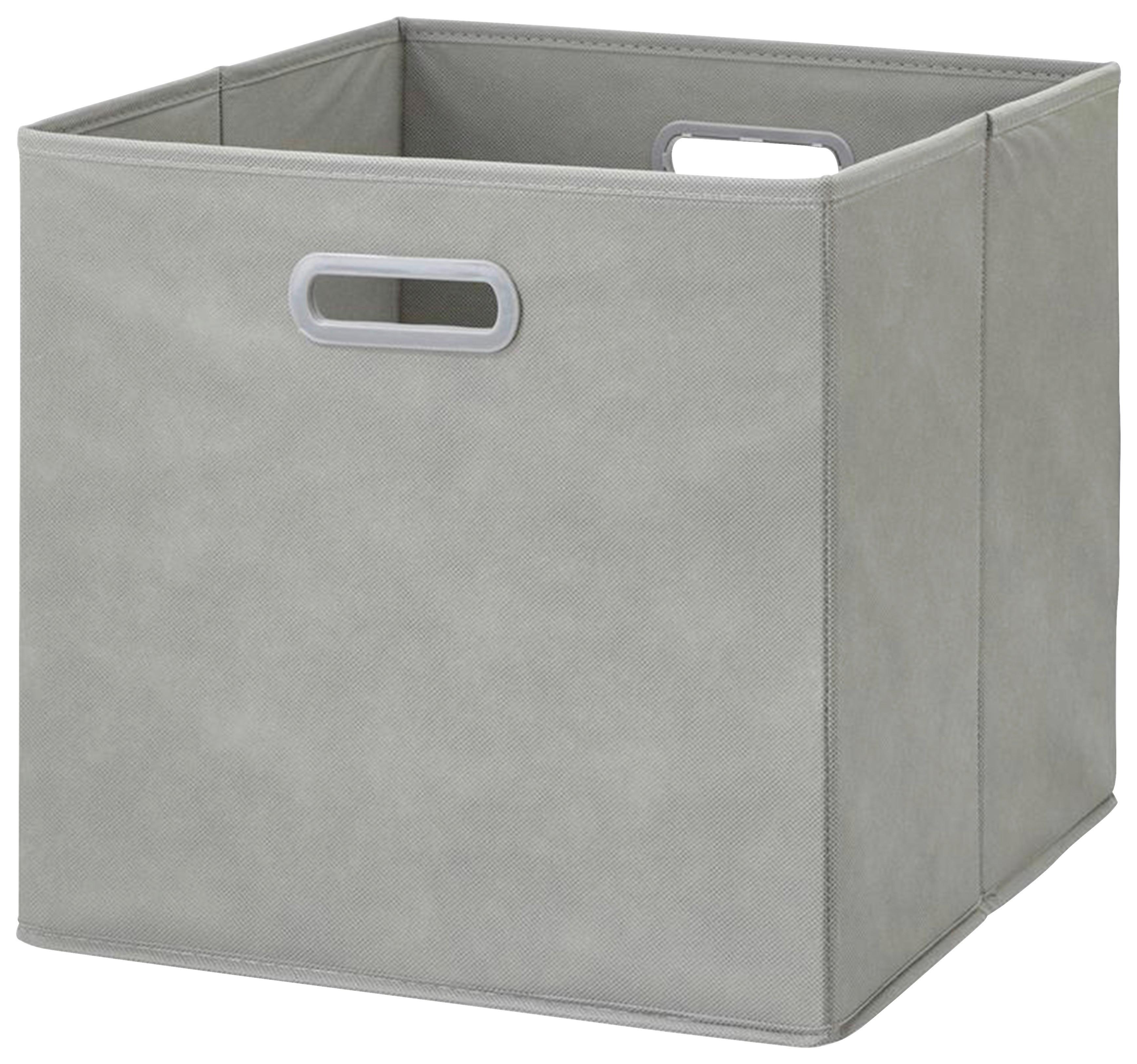 Skládací Krabice Elli, 33/33/32cm - šedá, Konvenční, karton/textil (33/33/32cm) - Modern Living
