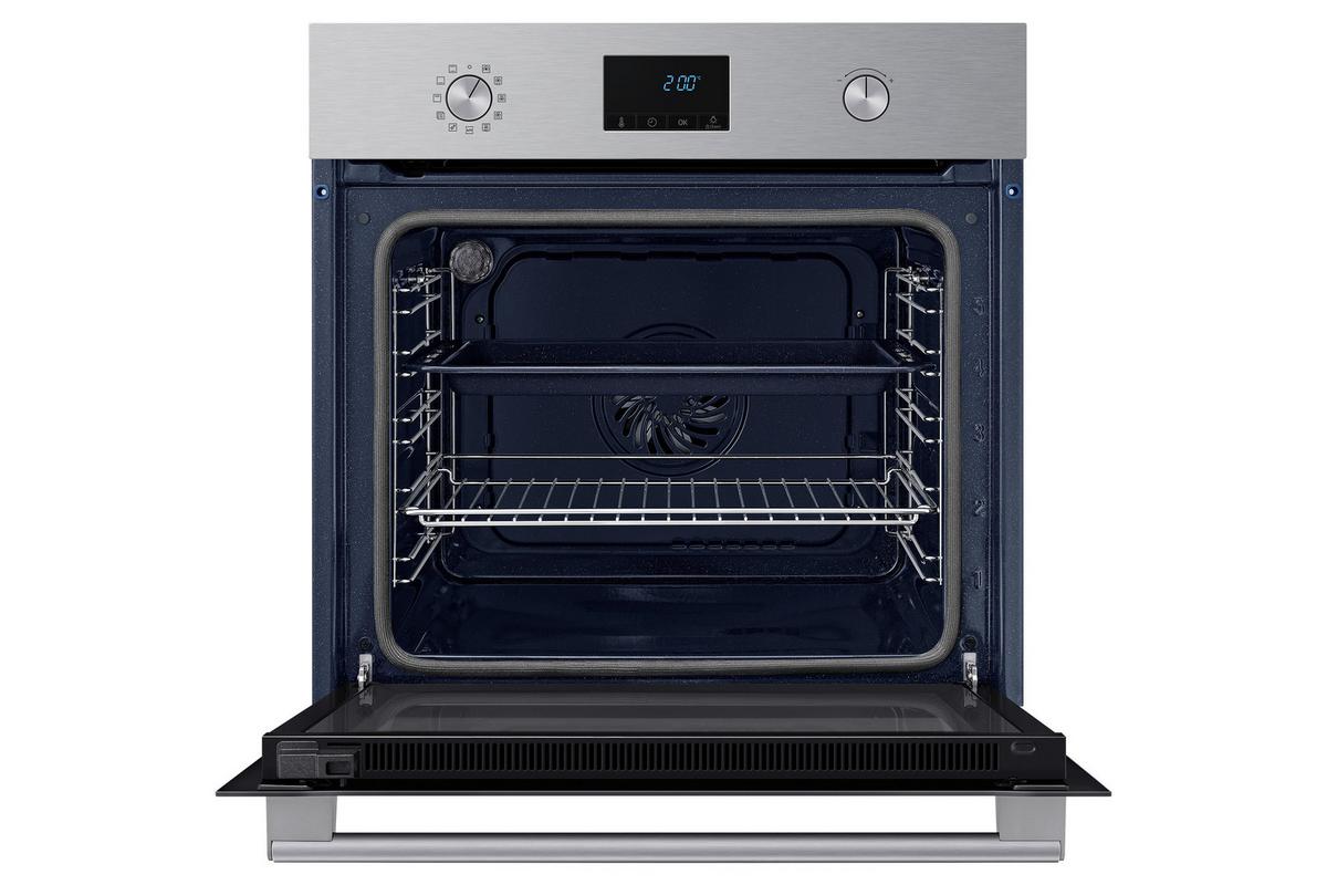 Einbaubackofen Nv68a1170bs/Ol - Silberfarben/Schwarz, Design, Glas/Metall (59,5/59,5/57cm) - Samsung