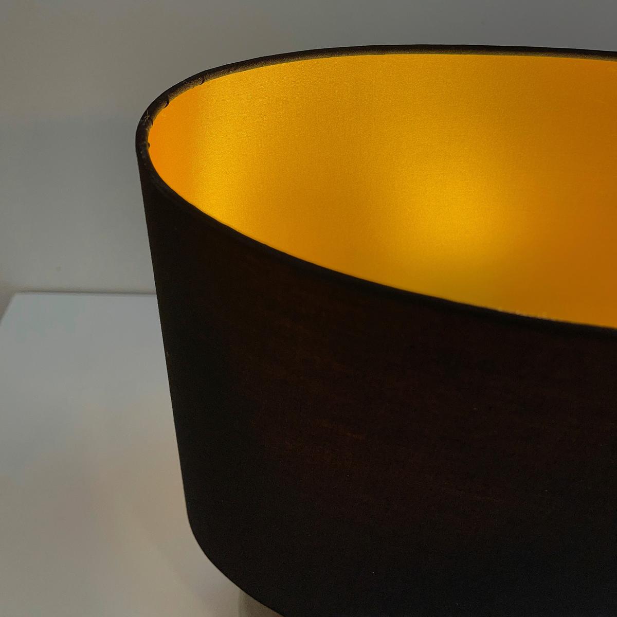 Tischleuchte 50556 Foro - Goldfarben/Schwarz, KONVENTIONELL, Keramik/Kunststoff (34/17/53cm) - Fischer & Honsel