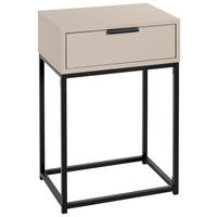 Noční stolek ILVA černá/kašmír - černá/kašmírová, Konvenční, kov/kompozitní dřevo (40/60/28cm) - Mömax