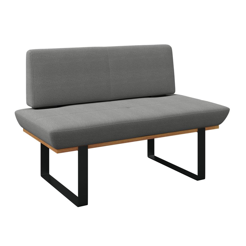 Sitzbank Tristan Webstoff grau, B: 130cm