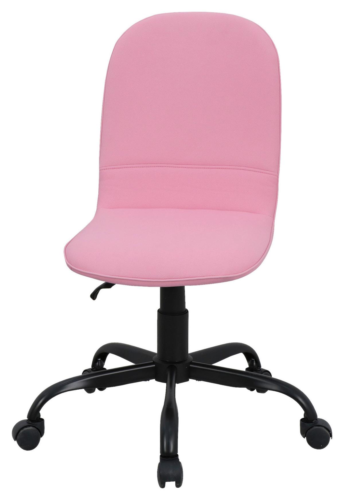 Drehstuhl Trolly - Pink/Schwarz, MODERN, Textil/Metall (42/95/54cm) - MID.YOU