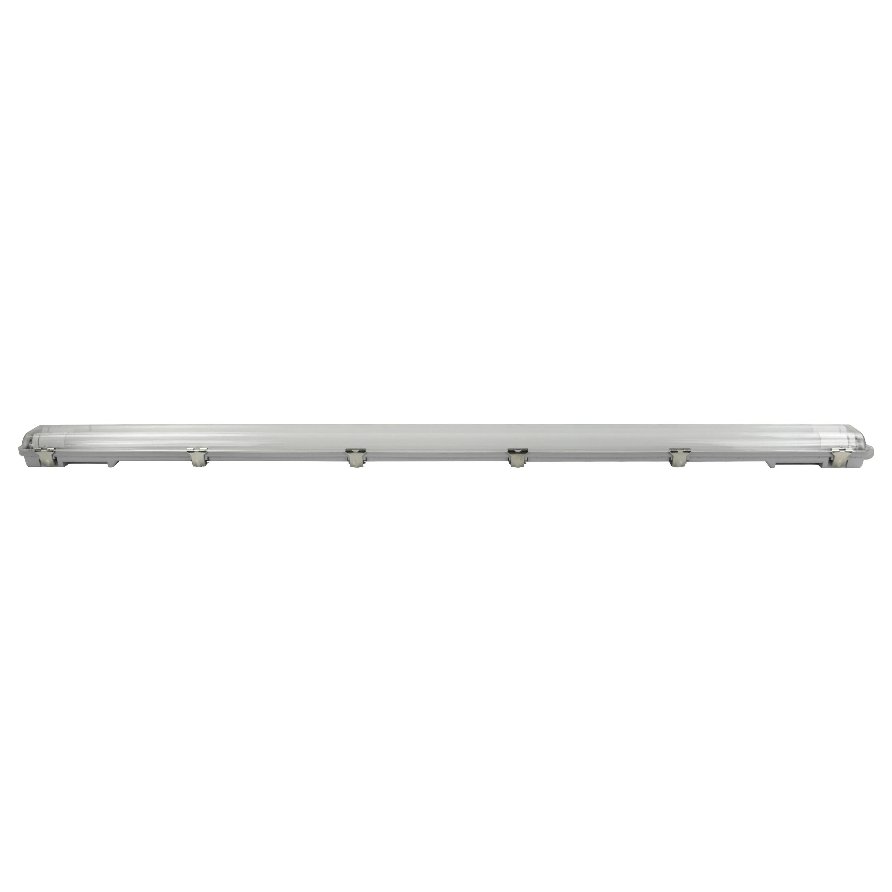 LED-Deckenleuchte L: 126,8 cm, für In- und Outdoor - Grau, Basics, Kunststoff (126,8/8,8/5,2cm)