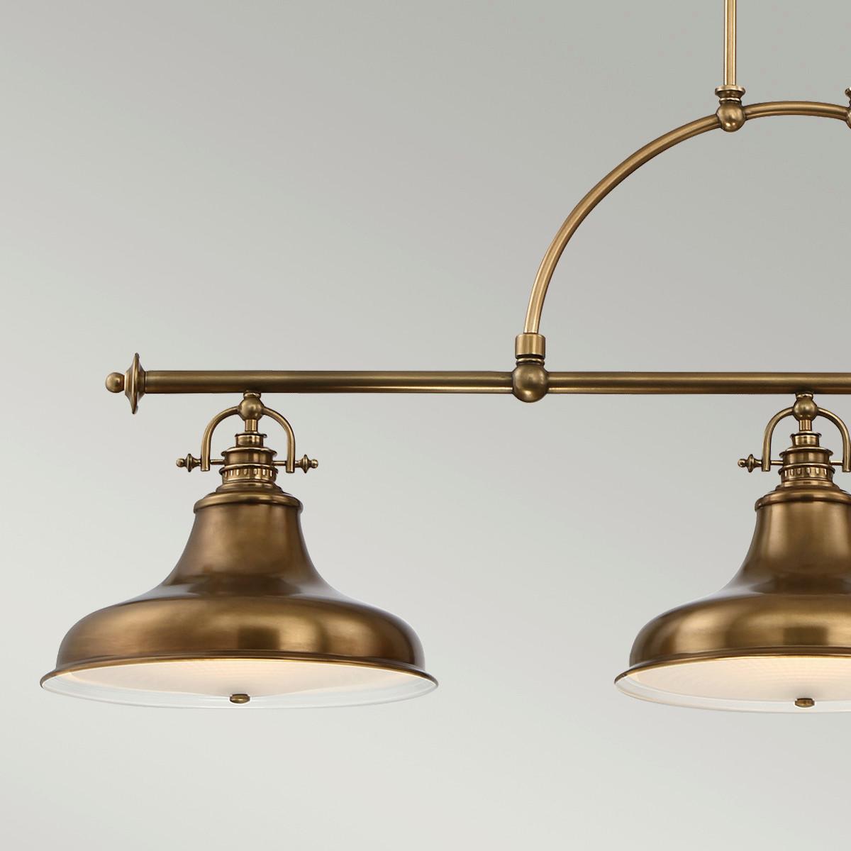 Hängeleuchte H: ca. 73 cm 3-Flammig Messingfarben - Messingfarben, Design, Glas/Metall (133.3/73/34.3cm) - Elstead Lighting