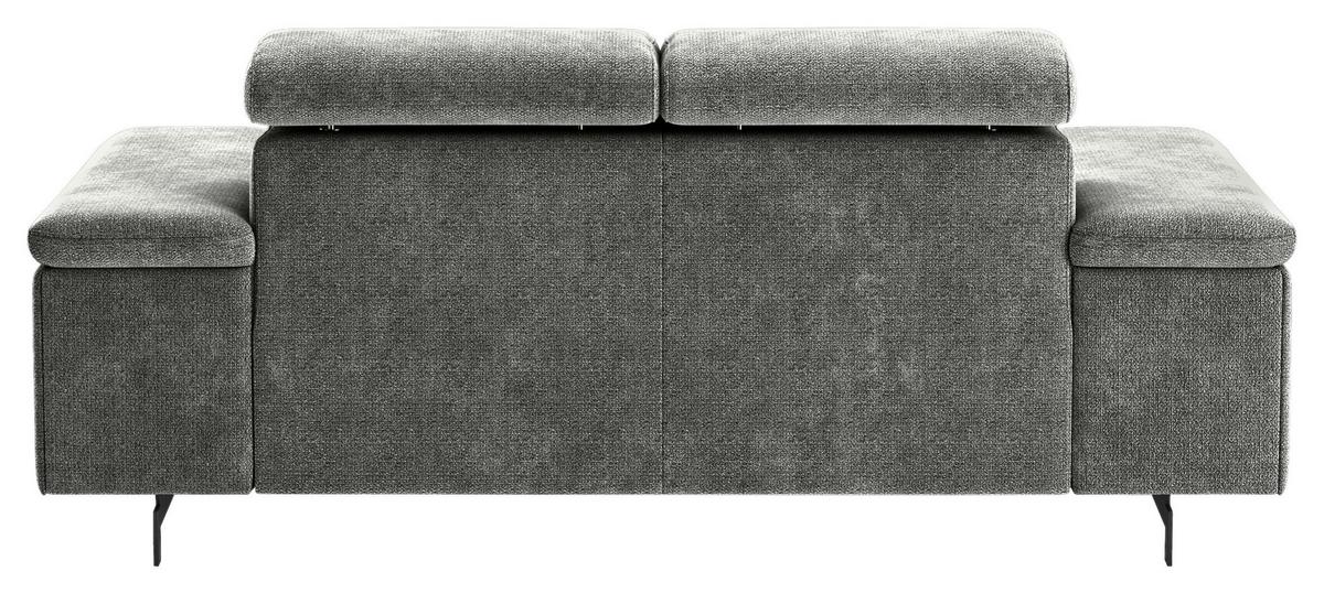 2-Sitzer-Sofa Emma Grau B: 198 cm - Schwarz/Grau, Textil (198/81/100cm) - MID.YOU
