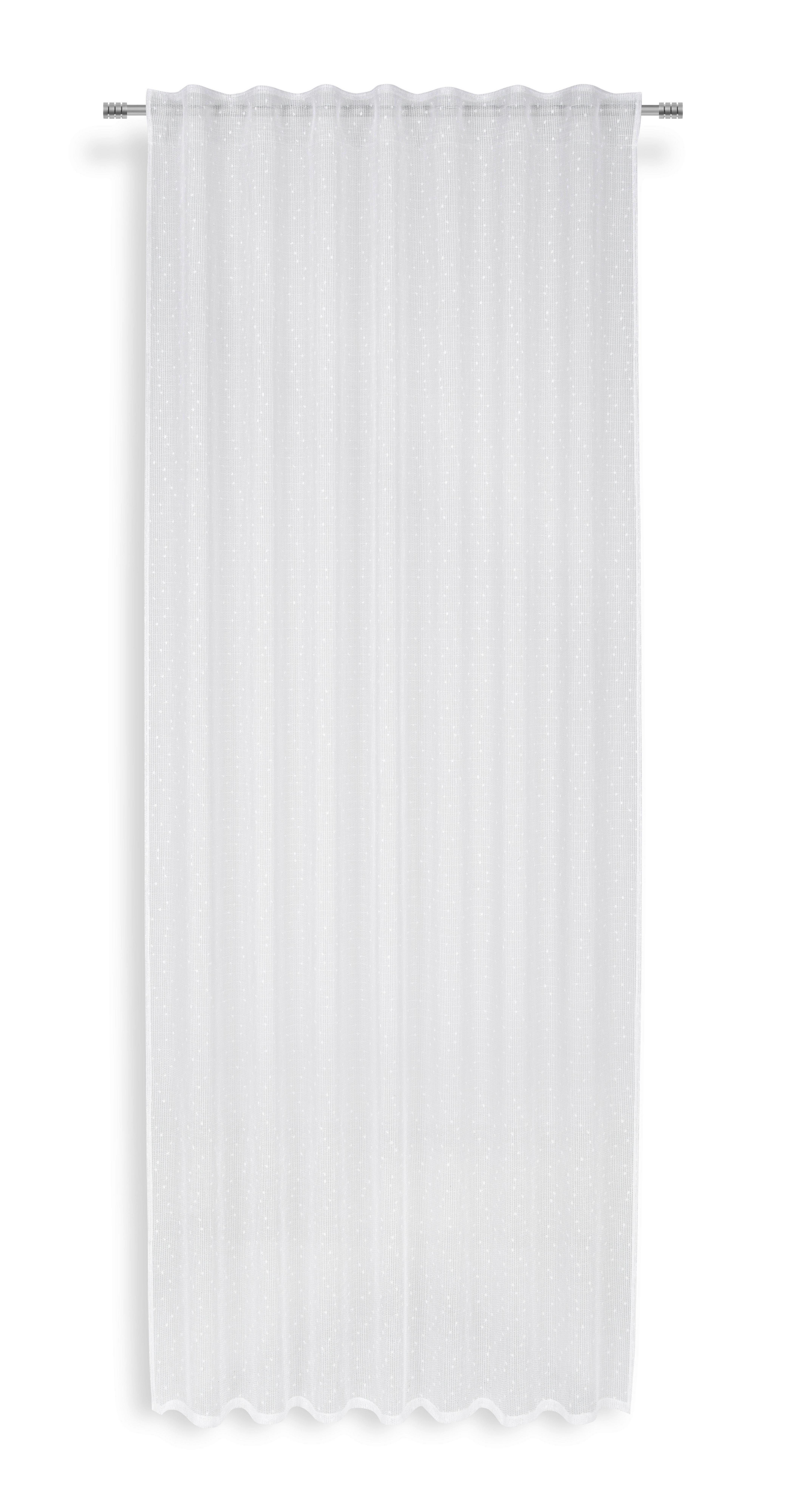Készfüggöny Elisa - Fehér, modern, Textil (140/245cm) - Luca Bessoni