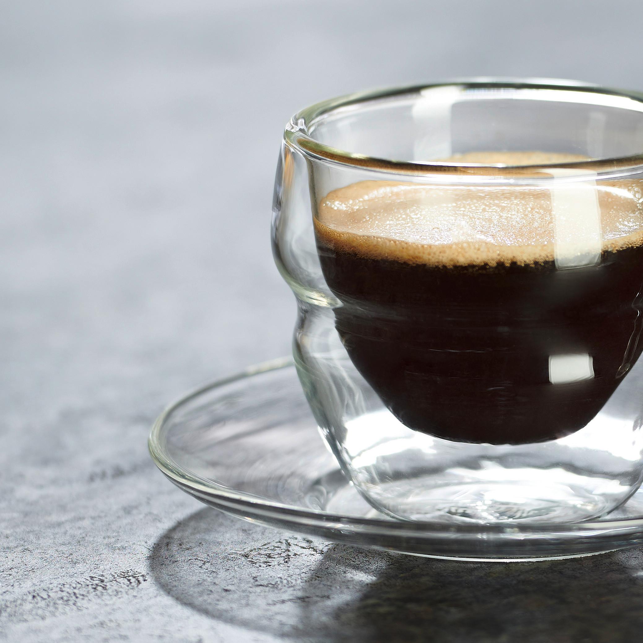 Šálek A Podšálek Na Espresso Coffee Fusion - čiré, Moderní, sklo - Premium Living