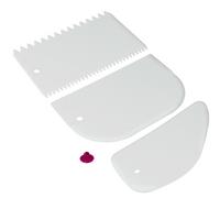 Teigkarten Set Kunststoff Mitja B: ca. 22,7 cm 3--teilig. - Weiß, Basics, Kunststoff (9,8/22,7/1,3cm) - Metaltex