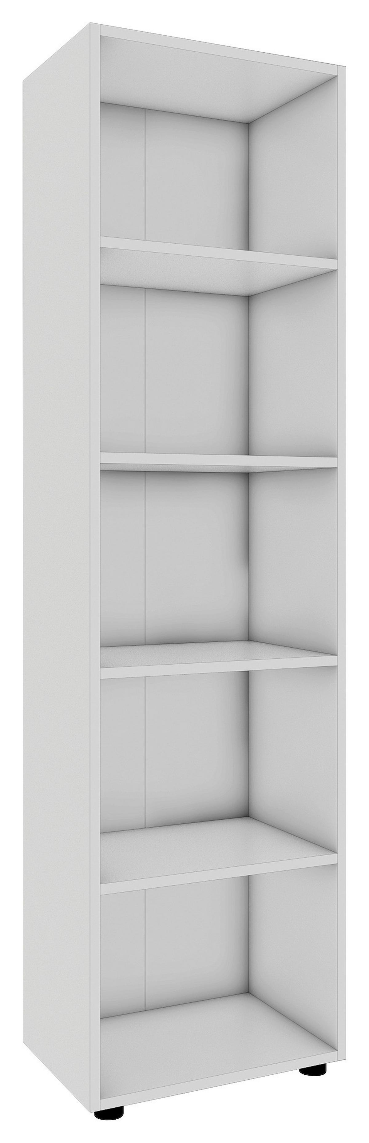 Regál Ulas š: 49 cm, biely - čierna/biela, Modern, kompozitné drevo/plast (49/178/32cm) - MID.YOU