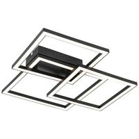 Stropné LED svietidlo Timre TIMRE - čierna, Modern, kov/plast (45,3/43,5/7,3cm) - Mömax