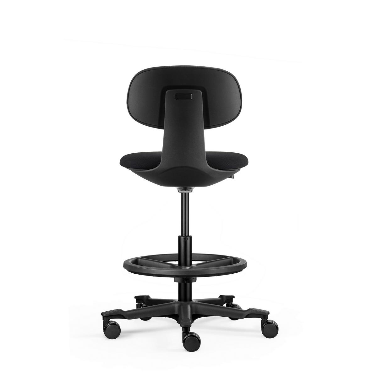 DREHSTUHL Work Schwarz B: 46cm - Schwarz, MODERN, Kunststoff/Textil (46/103/51cm) - MID.YOU