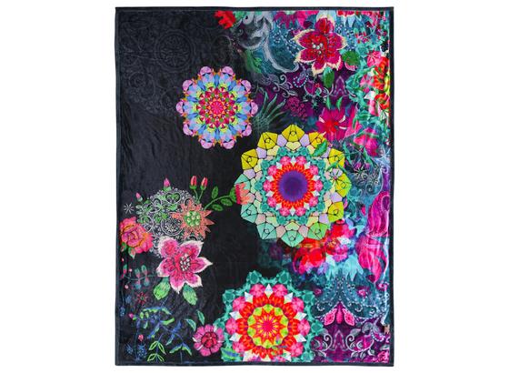 Kuscheldecke Tamaki - Anthrazit/Multicolor, Textil (130/160cm) Kuscheldecke Tamaki - Anthrazit/Multicolor, Textil (130/160cm)