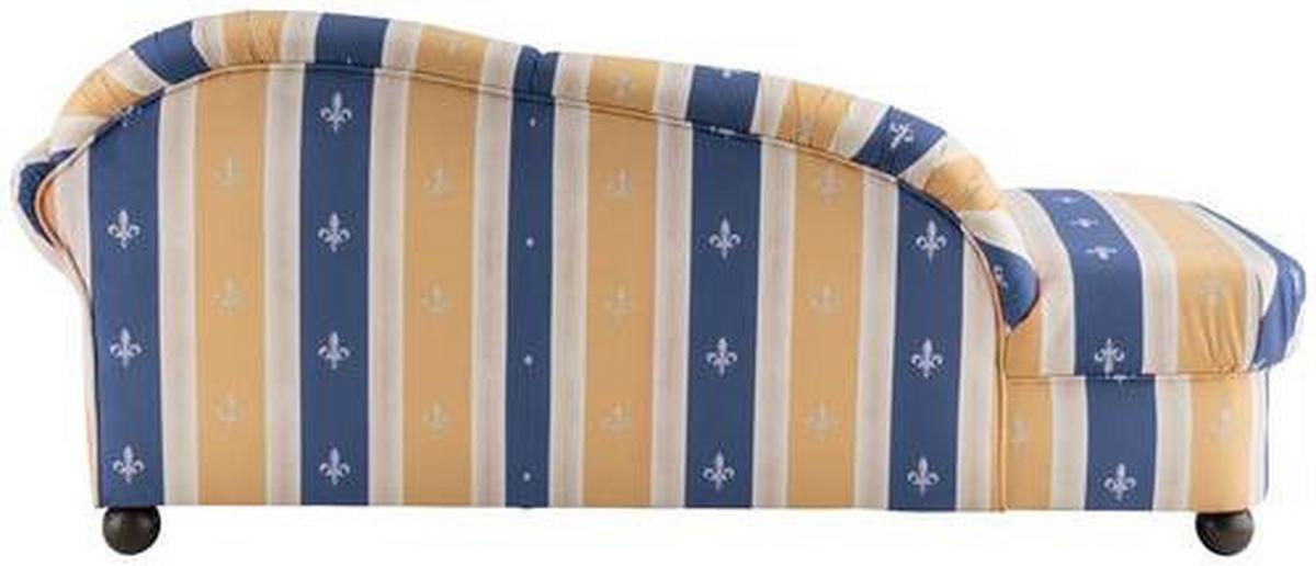 Ottomane Torello Blau B: 86 cm - Wengefarben/Blau, KONVENTIONELL, Textil (190/84/86cm) - Livetastic