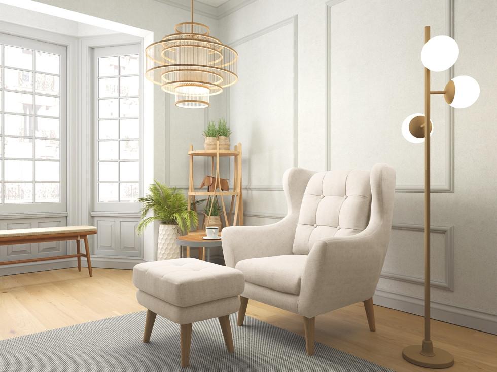 Sessel Henry, Silberfarben B: 91 cm - Eichefarben/Silberfarben, KONVENTIONELL, Textil (91/107/94cm) - Trendmanufaktur