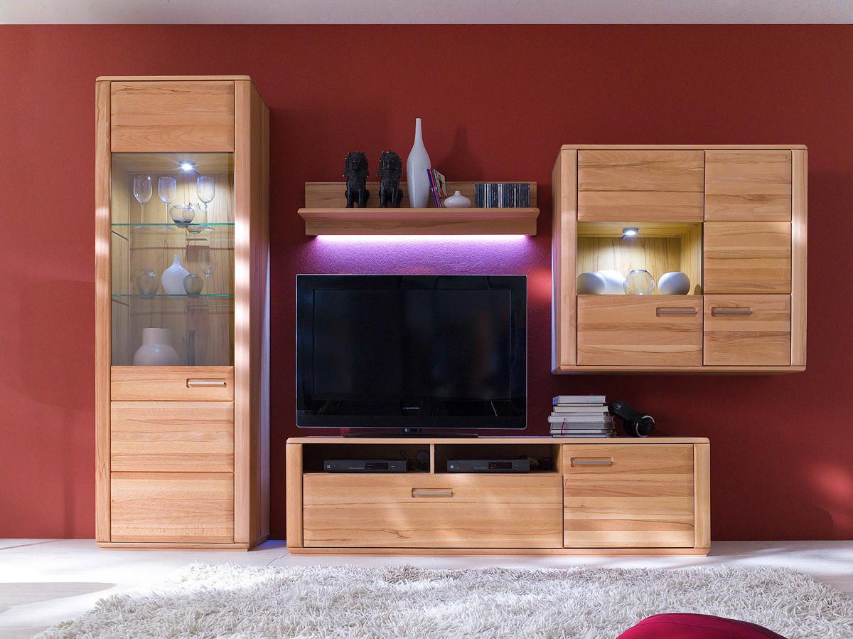TV-Element Sena B: 179 cm Buche Dekor - Buchefarben, Design, Holz/Holzwerkstoff (179/54/51cm) - Livetastic