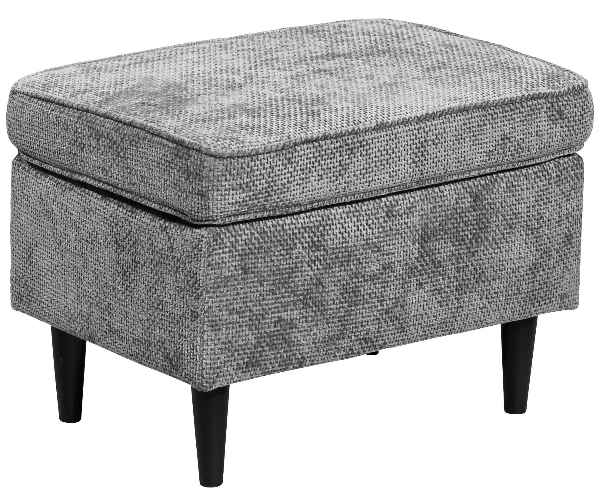 Hocker Oskar Grau B: 63 Cm - Schwarz/Grau, KONVENTIONELL, Textil (63/43/42cm) - MID.YOU
