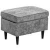 Hocker Oskar Grau B: 63 Cm - Schwarz/Grau, KONVENTIONELL, Textil (63/43/42cm) - MID.YOU