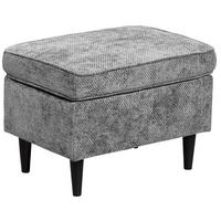 Hocker Oskar Grau B: 63 Cm - Schwarz/Grau, KONVENTIONELL, Textil (63/43/42cm) - MID.YOU