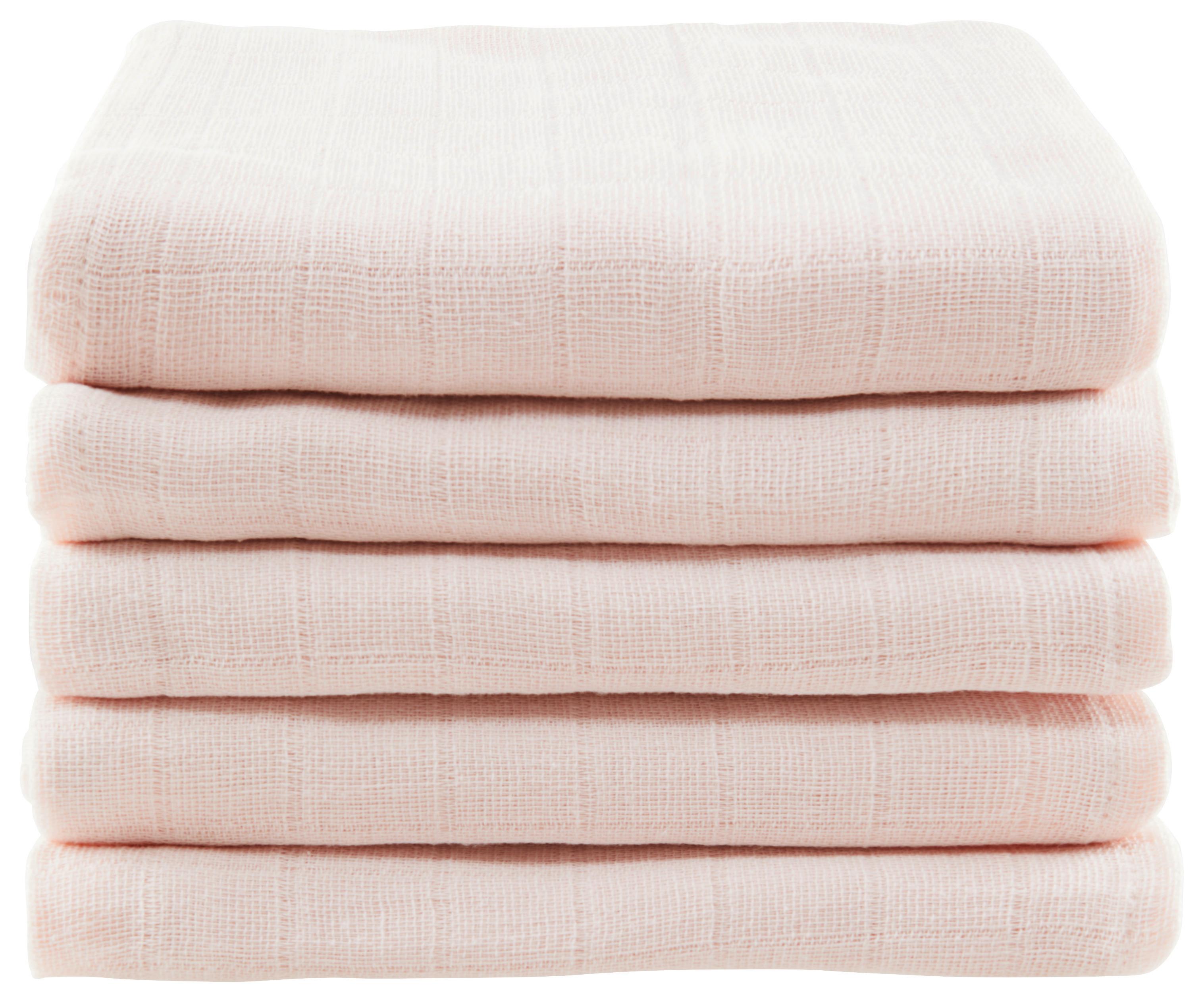 STOFFWINDEL MAJA  - 5ER PACK - Rosa, KONVENTIONELL, Textil (60/60cm) - Ondega