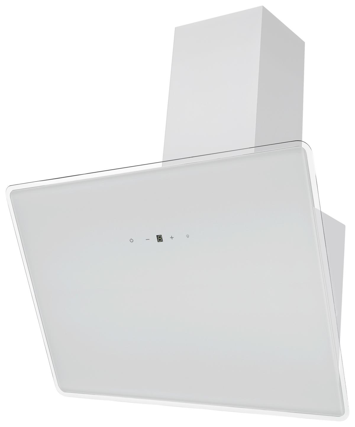 Dunstabzugshaube Respekta Lora Weiß B: 59,5 Cm - Weiß, Basics, Glas/Metall (59,5/75-110/38,5cm) - Respekta