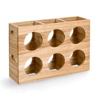 Weinregal Stripes Naturfarben B: 38 Cm - Naturfarben, Basics, Holz (38/11/27cm) - Zeller Present