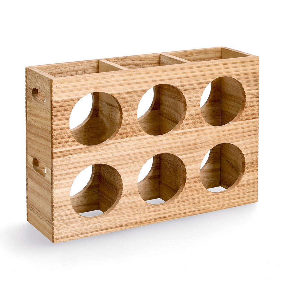 Weinregal Stripes Naturfarben B: 38 Cm - Naturfarben, Basics, Holz (38/11/27cm) - Zeller Present