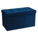 Sitzbank Velvet B: 70 cm Blau - Blau, MODERN, Holzwerkstoff/Textil (70/38/38cm)