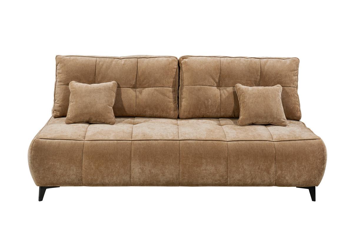 Schlafsofa Elisa Braun, Schlaffunktion - Schwarz/Braun, MODERN, Textil (215/96/106cm) - MID.YOU