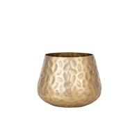 PFLANZENTOPF Darko DxH: 20x16 cm - Goldfarben, KONVENTIONELL, Metall (20/16cm) - Luca Bessoni