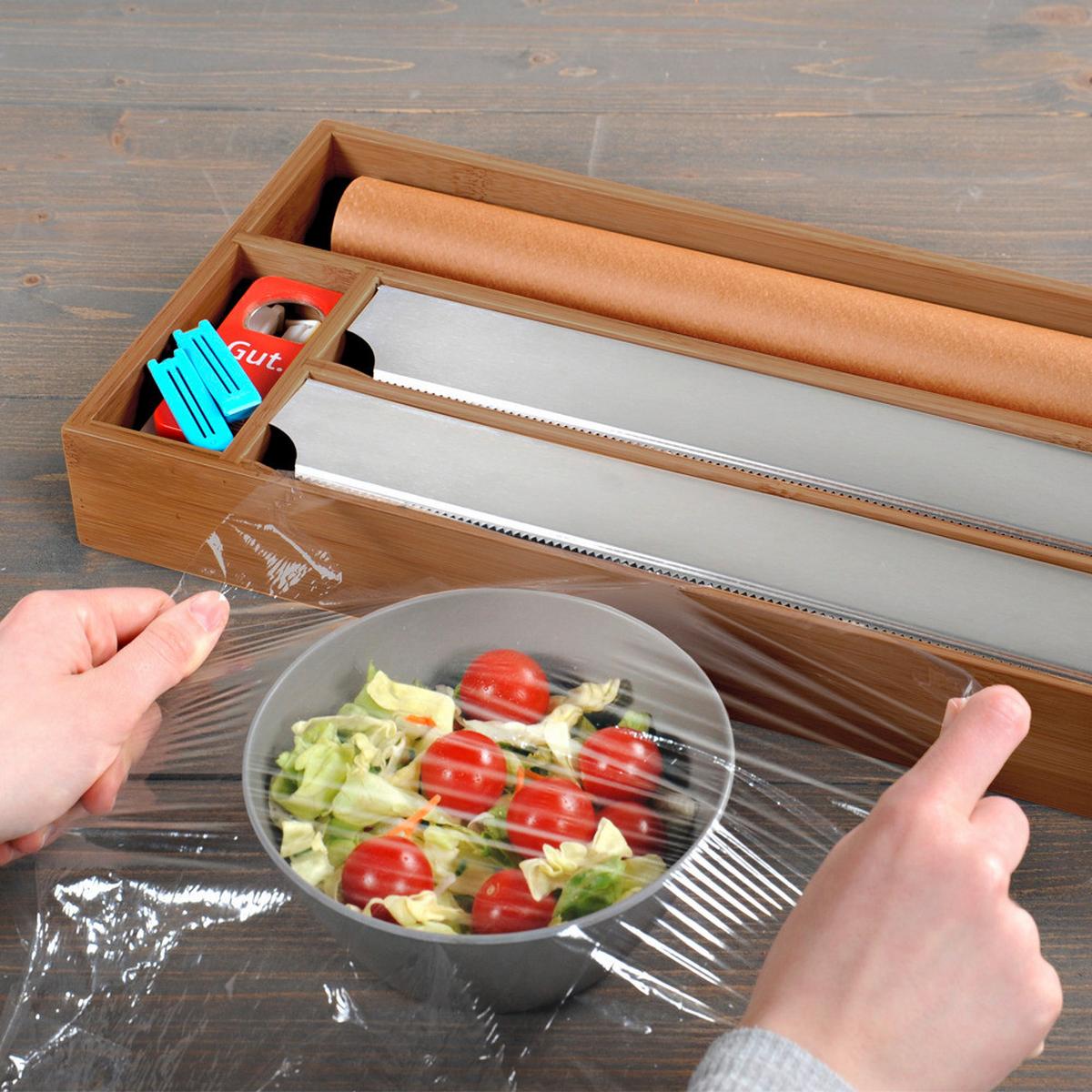 Auszugsorganisation Braun L: 42 cm - Braun, Basics, Naturmaterialien (42/19/5.4cm) - Kesper