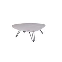 Loungetisch Emilia - Grau, MODERN, Metall (88/110/31,5cm) - Gardenson