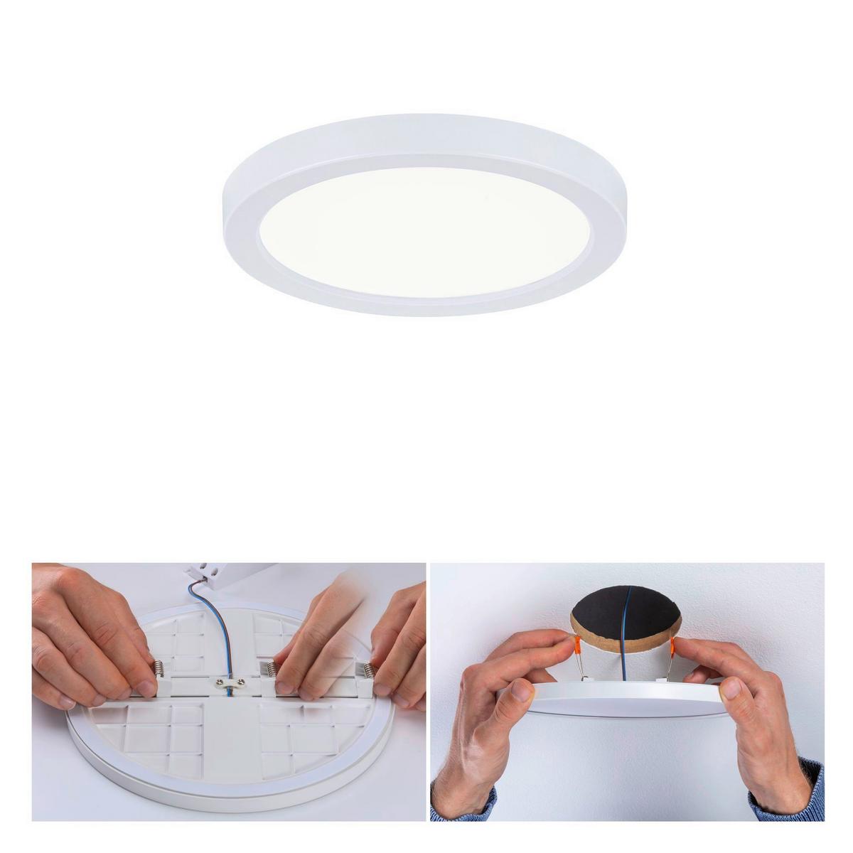 Led-paneel Ø 11,8 Cm Rund - Weiß, Design, Kunststoff (11,8cm) - Paulmann