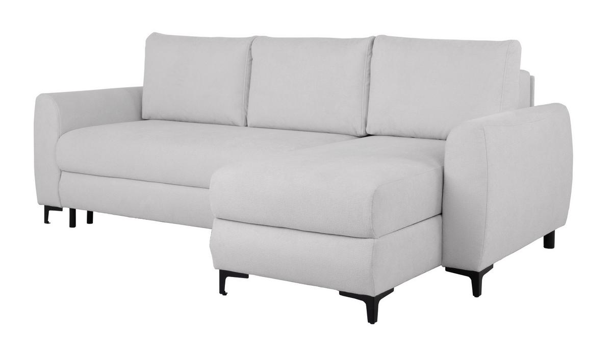 Ecksofa Moli, Grau S: 236x148 cm - Schwarz/Grau, Design, Textil (236/148cm) - MID.YOU