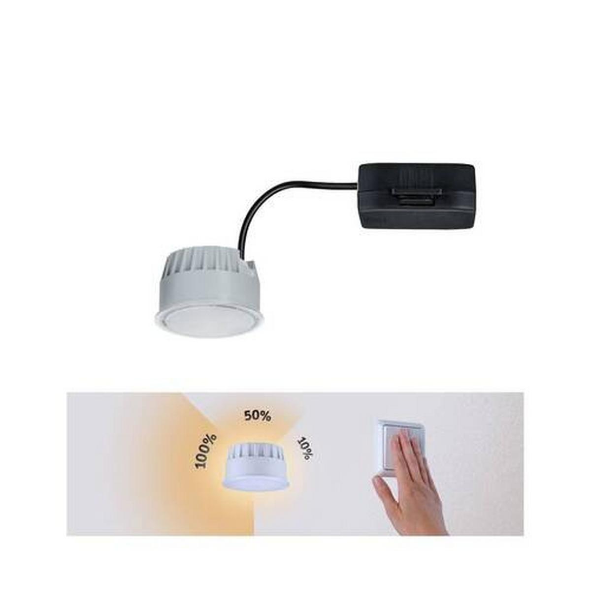 LED-Deckenleuchte Ø 5 cm, 3-Fach dimmbar - Basics, Kunststoff (5cm) - Paulmann