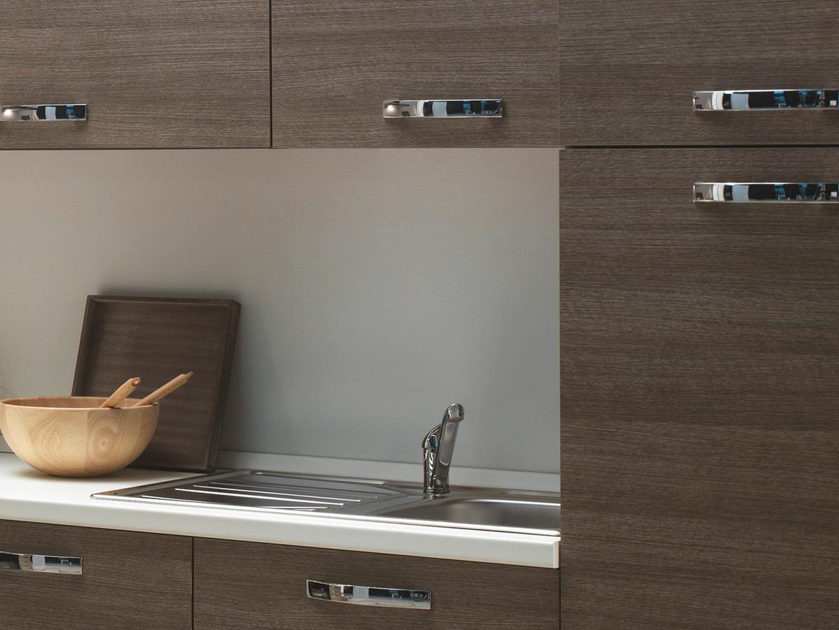 Eckküche Sofia mit Kühlschrank 195x270 cm Silbereiche Dekor - Eiche grau/Magnolie, LIFESTYLE, Holzwerkstoff/Kunststoff (195/270cm) - MID.YOU