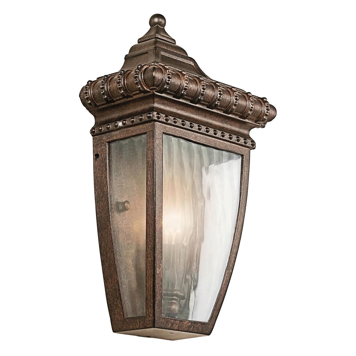 Außenwandleuchte 60w Metall Glas, Wandmontage - Bronzefarben, Natur, Glas/Metall (17.1/29.8/9.5cm) - Elstead Lighting