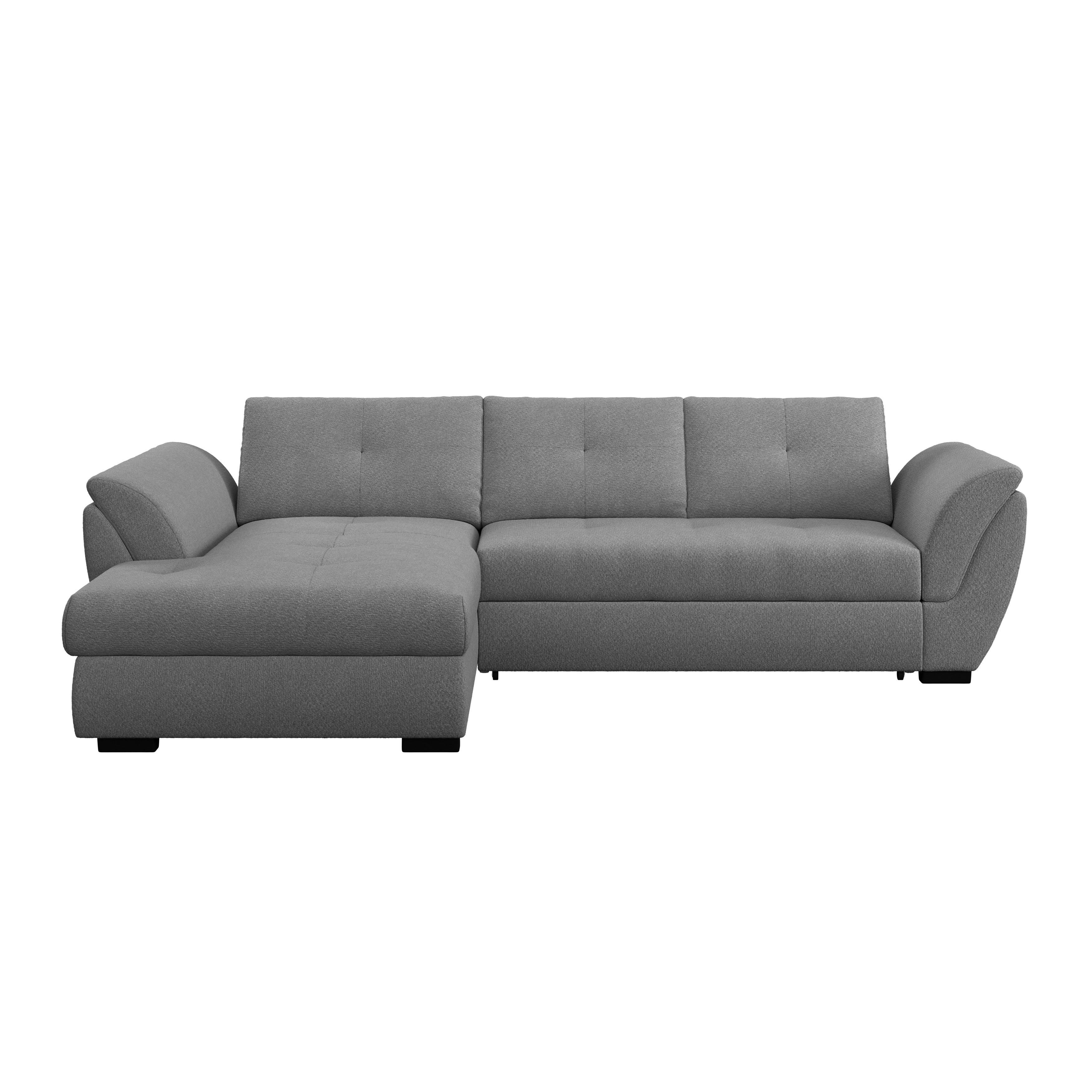 Ecksofa Berisso New Anthrazit, 187x278 cm