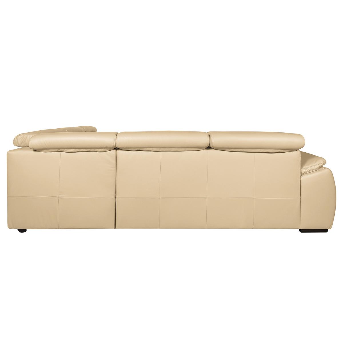 Ecksofa City Beige B: 265x265 Cm - Beige/Schwarz, Design, Leder (265/265cm) - Livetastic