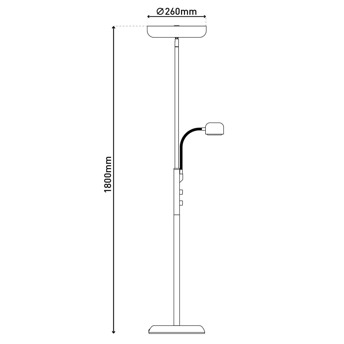 LED-Stehleuchte inkl. Drehdimmer - Messingfarben, Design, Metall (26/26/180cm) - Näve