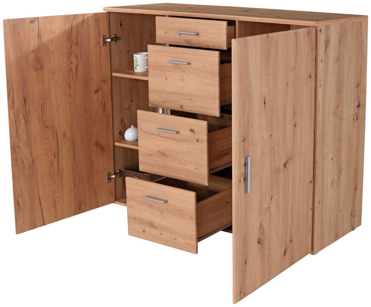 Kommode B 160cm Lissi New, Artisan Eiche Dekor - MODERN, Holzwerkstoff (160/116/42cm)